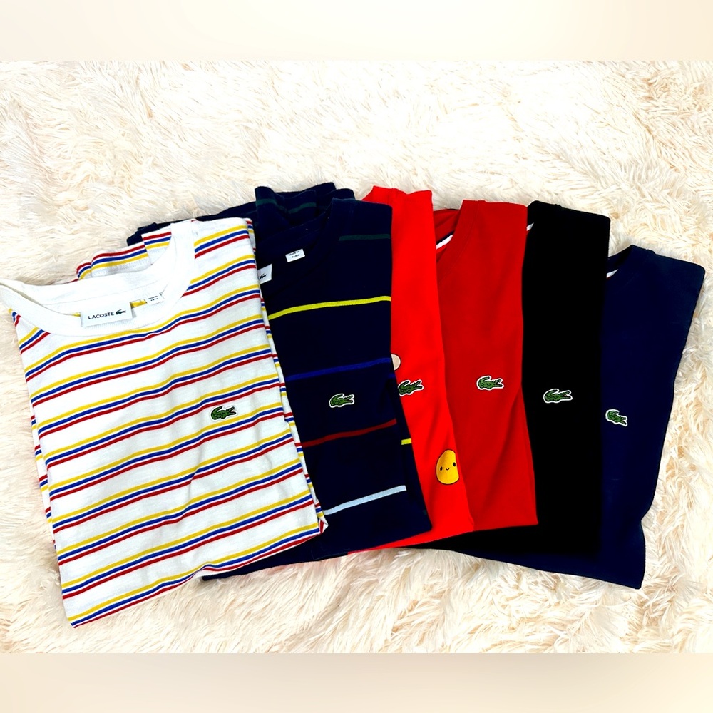 Lacoste Boys T-shirt BUNDLE of 6 , Size 14, Excellent condition